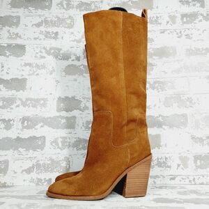 Steve Madden Tan Suede Heeled Boots women’s size 9.5